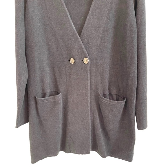 J. Crew Mercantile Grandma-core Black Two Button Knit Sweater Sz. Small Cardigan - Picture 2 of 6